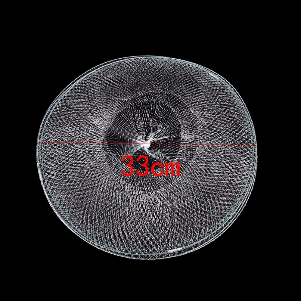 Складной круглый металлический Рамки нейлоновая сетка Краб Crawdad Креветки Белый