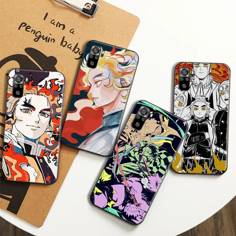 

Demon Slayer Phone Case For Xiaomi Redmi 10X 4G5G Pro 5G Note 10 10 Pro 10T 5G 10S 10 5G Kamado Nezuko Back Cover Soft TPU Funda