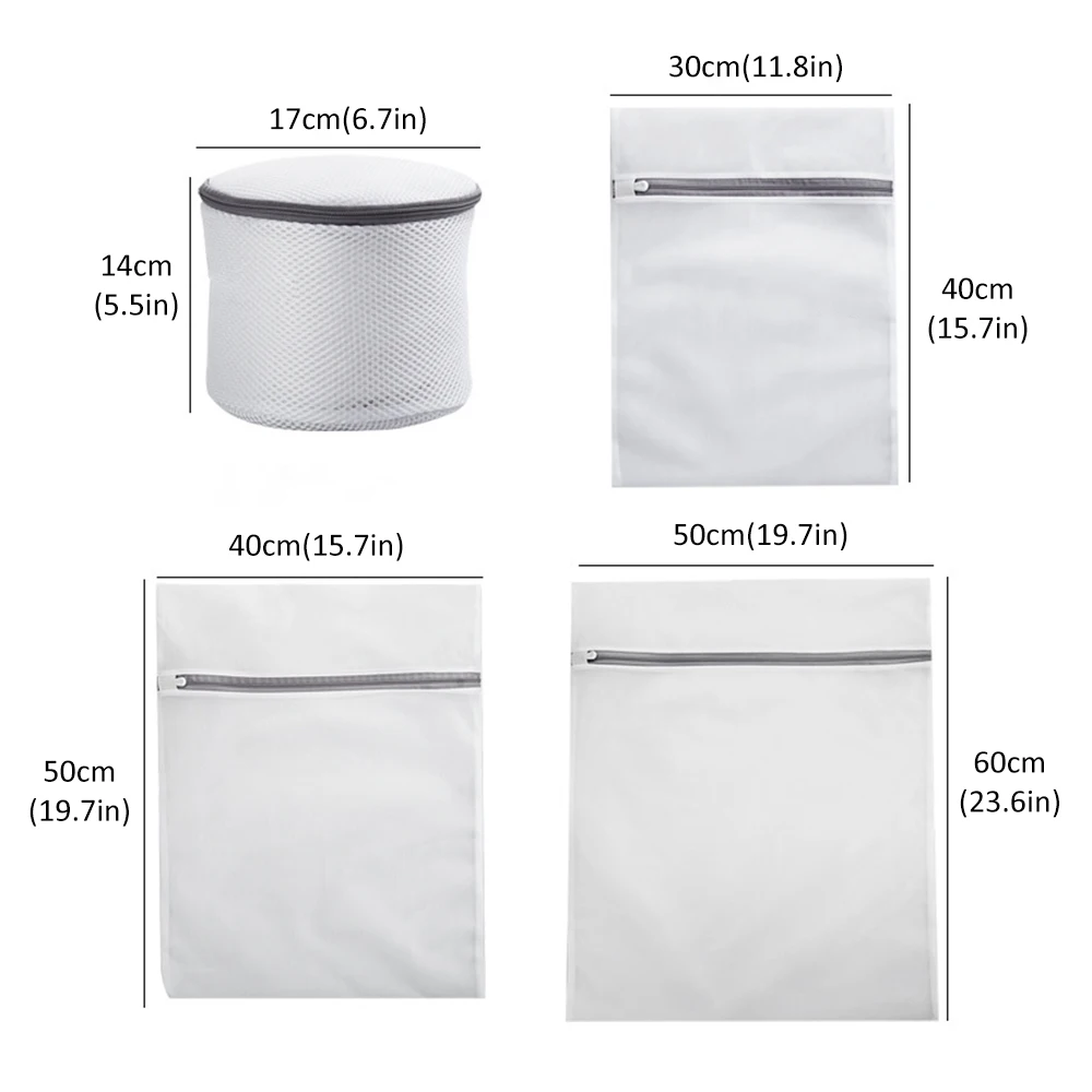 

4pcs/Set Mesh Laundry Bag Polyester Laundry Wash Bags Coarse Net Laundry Basket Laundry Bags For Washing Machines Mesh Bra Bag