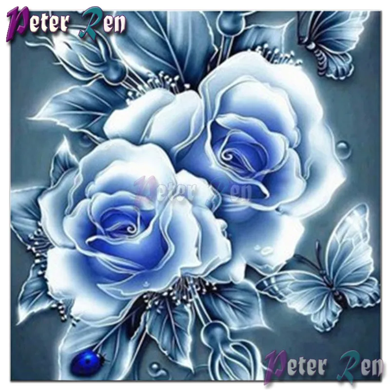 

100% Full Diamond Painting Rose Pattern Embroidery Flower Picture Of Rhinestones Handmade Home Decor Gift 5d Diy Needlework art