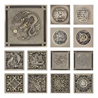 Решетка для слива в полу HIDEEP, из латуни, 10 х10 см