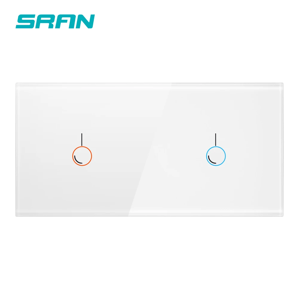 SRAN светильник переключатель Стекло панель роскошный сенсорный настенный