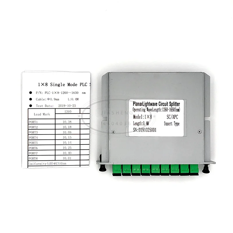 1 8 SC APC вставляющий PLC волоконный сплиттер 1X8 одиночный режим|Оптоволоконное