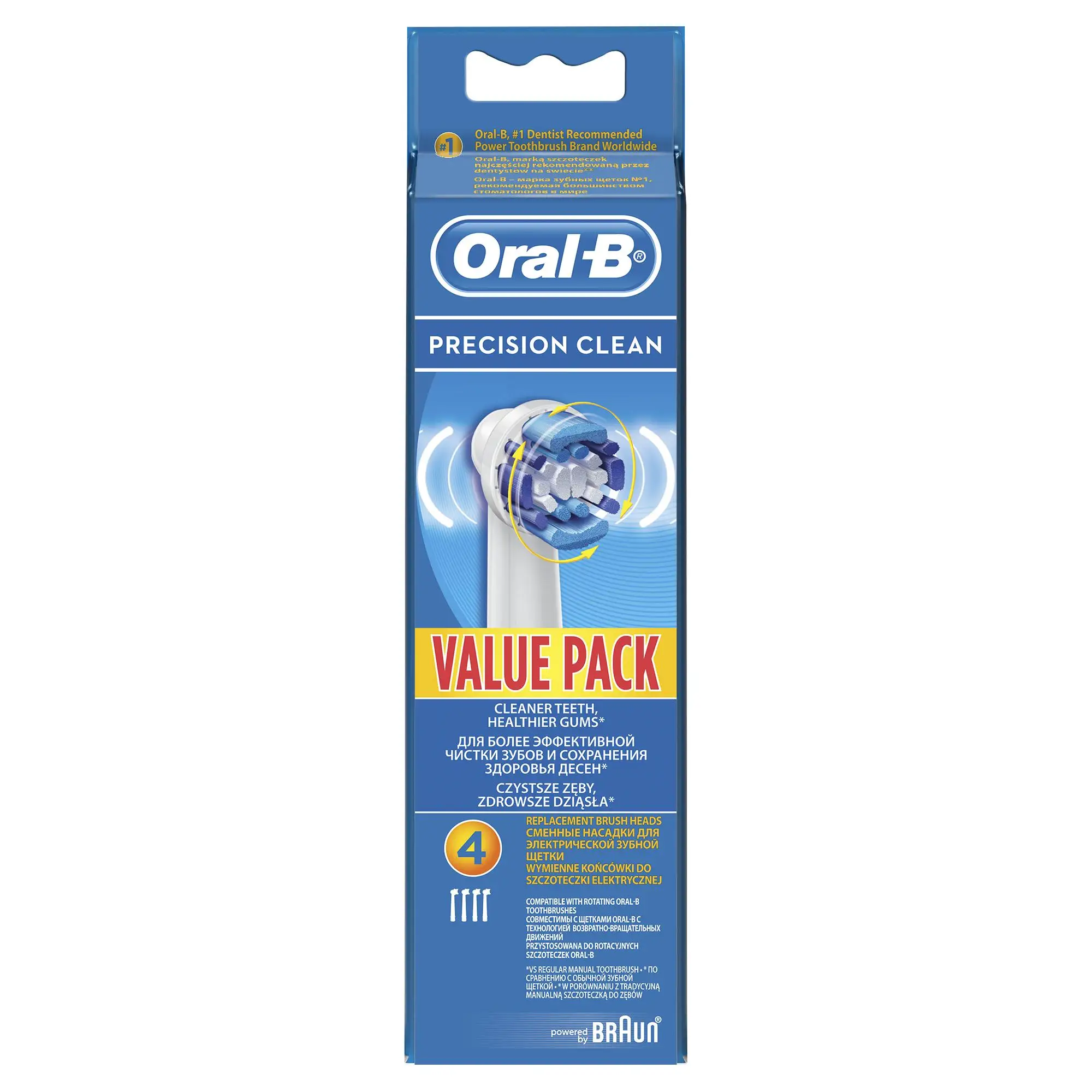 Сменные насадки для зубной щетки Oral-B Precision Clean 4 шт. | Бытовая техника