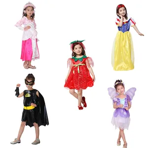 Snow Flower Fairy Cosplay Girls Batgirl Princess Pink Dinner Dress Violet Flower Elf Party Costume