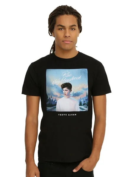 

Fashion Men's T-Shirt Men Summer T-shirt Troye Sivan Blue Neighbourhood T-Shirt