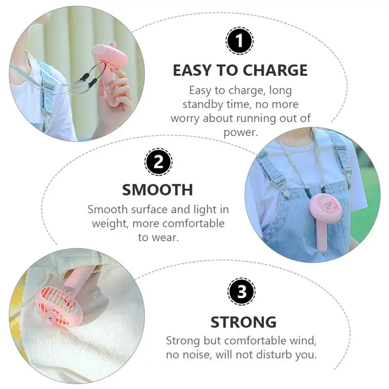 

1 Set Mini Hanging Desktop Portable Fan Practical Hanging Fan Compact Mini Fan