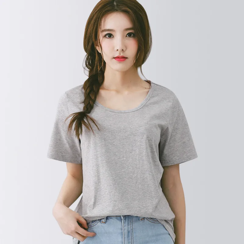 

2020 Women Short Sleeve Shirt Top Garment black lvory gray