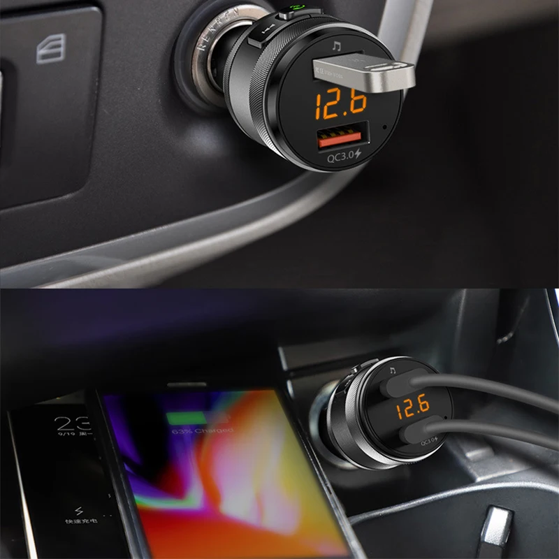 MP3-плеер для автомобиля Bt93 приемник громкой связи Qc3.0 быстрая зарядка