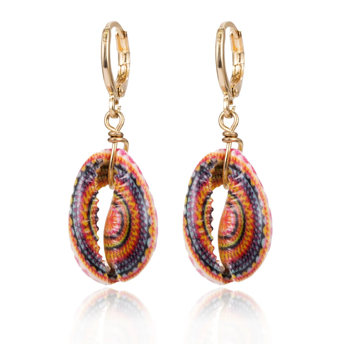 ICNWAY личные темпераментные серьги с принтом роз женские простые тиснением в виде