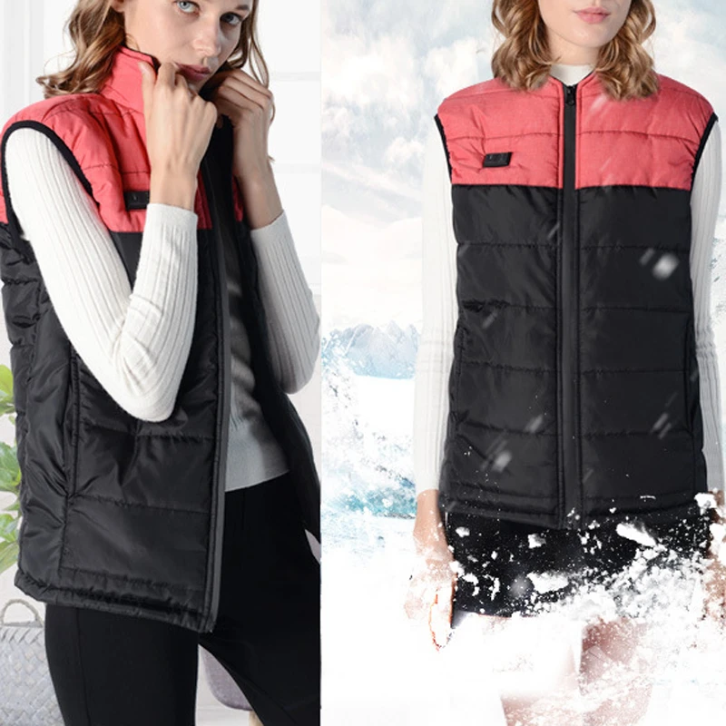 Теплый жилет USB умный с одним контролем хлопковое пальто стоячий воротник