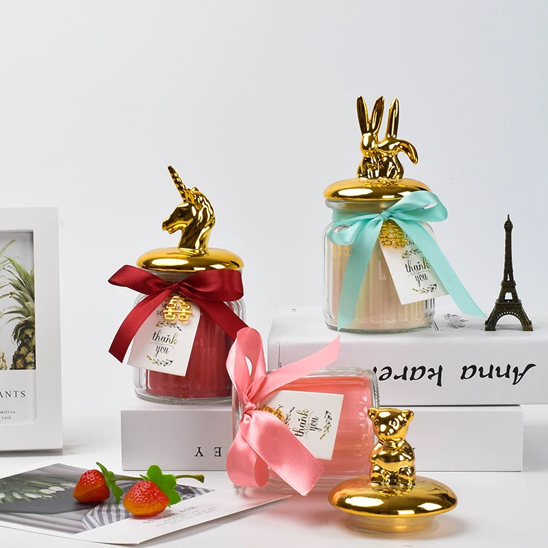 Керамическая стеклянная банка с крышкой золотая коробка конфет птица белка