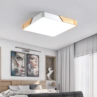 modern acrylic wooden frame coffee shop square led lighting hotel living room bedroom dining room childrens room ceiling lamp
