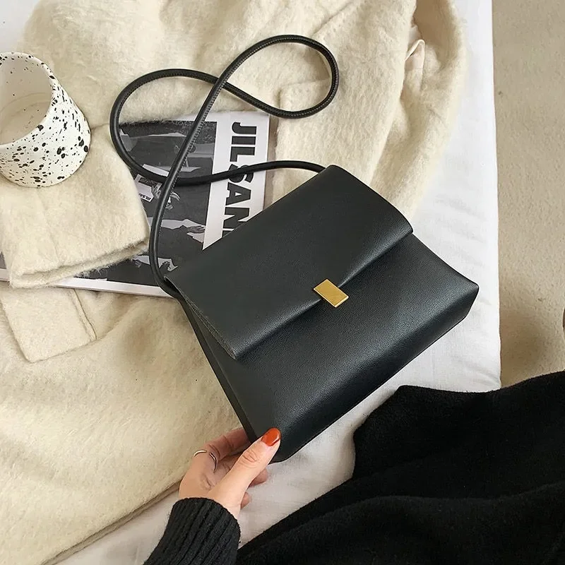 

Design PU Leather Women's Tote Bag Casual Solid Color Crossbody Handbags and Purses Female Luxury Brand Shoulder Messenger Purse