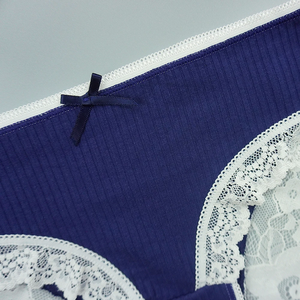 

6Pcs/lots Lace Panties Sexy Women Cotton Thread Underpants Female Underwear Japan&Korean Cute Mid Rise Panty Shorts