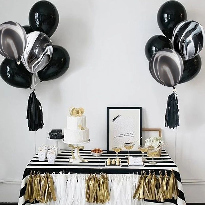 10 шт. 12 дюймов новые рождественские мраморные Агатовые латексные шары зидовые