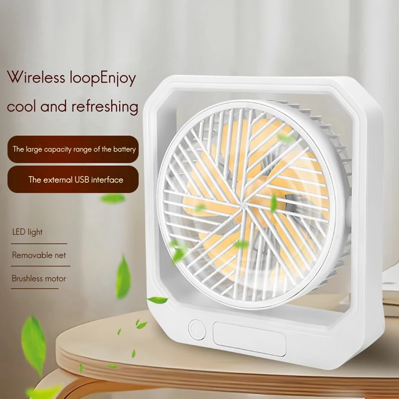 

EAS-Desktop USB Fan Portable Cooling 3 Speed Mini Fan with 360 Rotation Adjustable Angle for Office Household Travel
