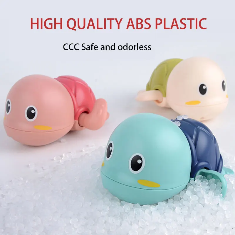 Детская игрушка для купания черепаха из мультфильма Классическая в воде