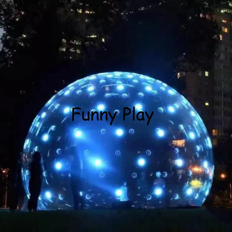 Verkaufen Riesigen Aufblasbaren Weihnachten Led Globla Ball Aufblasbare Blase Globle Ballon Mit Led-licht Für Neue Jahr Interaktion Dekoration