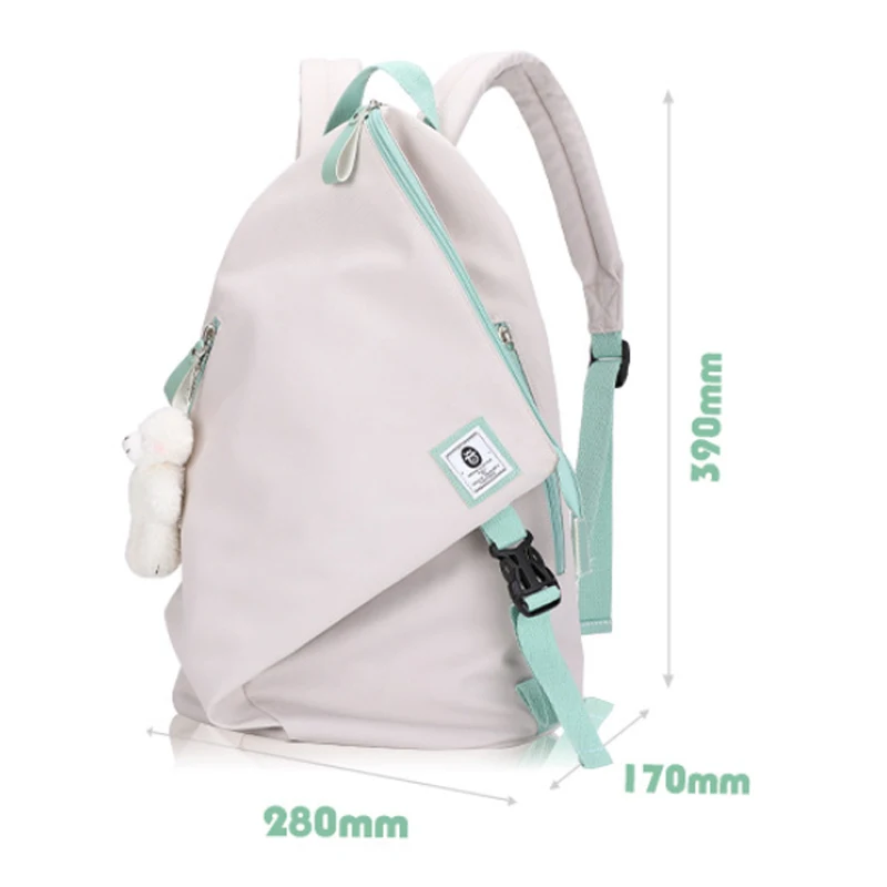 

Buylor 2021 New Fashion Solid Color Backpack Women Cute and Personality backpack Capacity Leisure Student School Bag