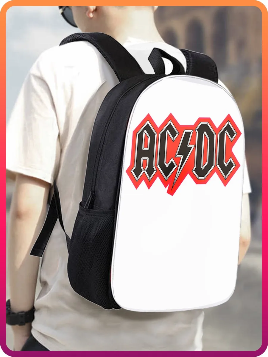 Рюкзак AC DC (Hey-Si Di-si музыка рок Ангус Янг Брайан Джонсон рок-н-ролл Deep Purple Uriah Heep) - 3 рюкзака сумки сатчел.