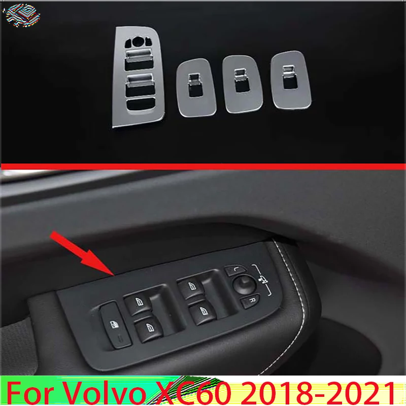 Для Volvo XC60 2018 2019 2020 2021 автомобильные аксессуары ABS хром дверь окно подлокотник