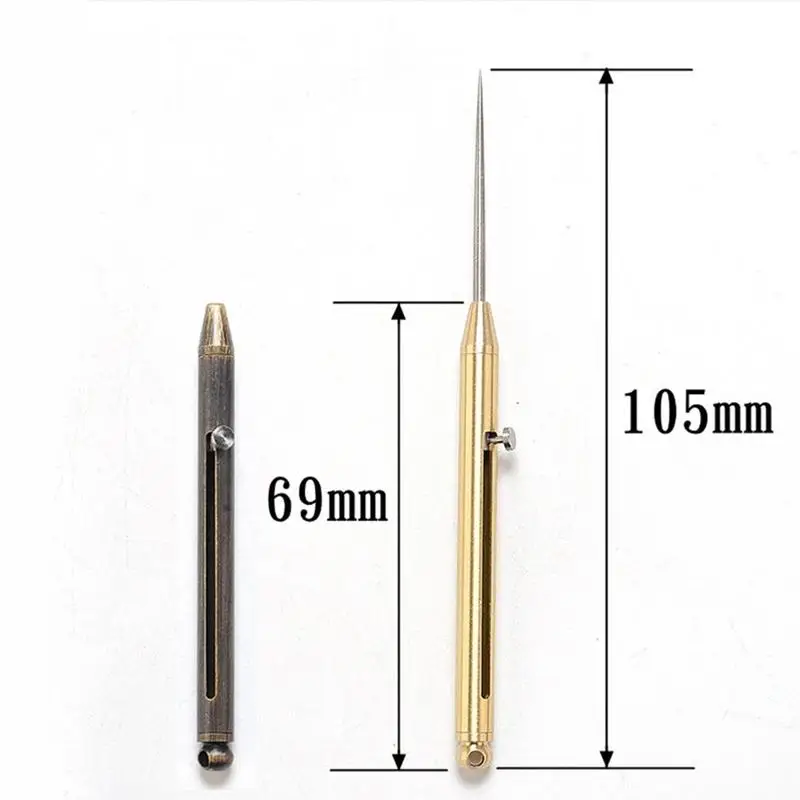 Латунный портативный водонепроницаемый склад титановая зубочистка