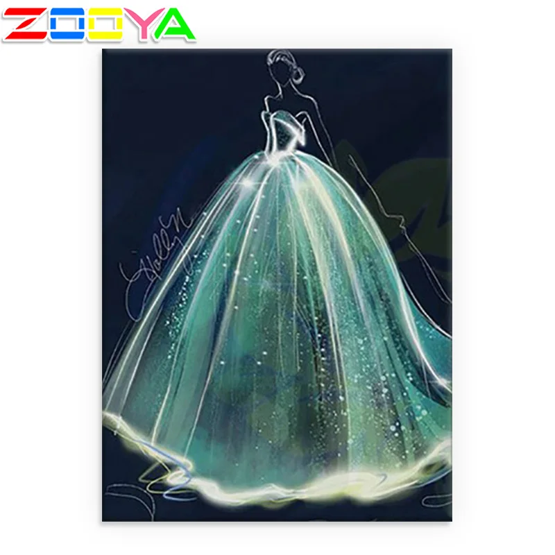 Zooya свадебное платье Diy Полный алмаз 5D алмазная картина 3D Вышивка крестом Набор