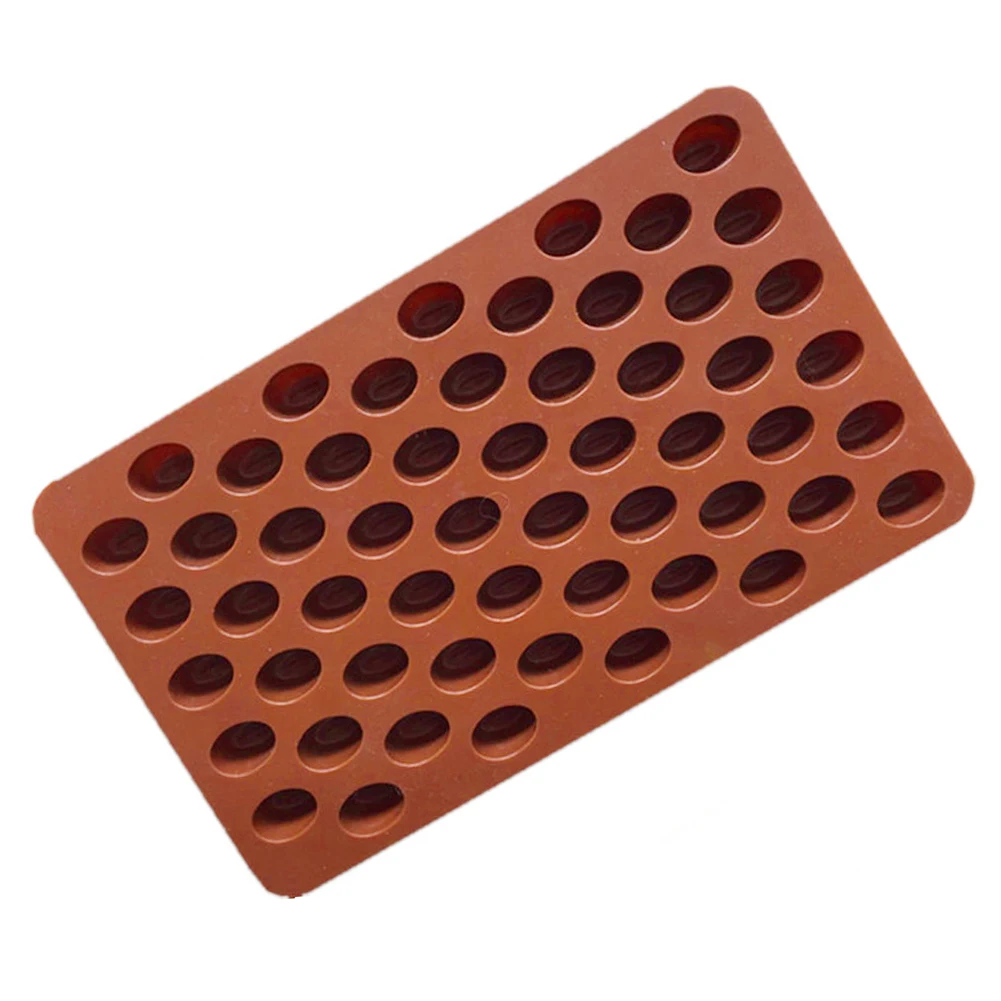 

Chocolate Making Molds Coffee Bean Mould Silicone Candy DIY Baking Molds 55 Hearts For Candy Ice Cube Mini Soap Coffee