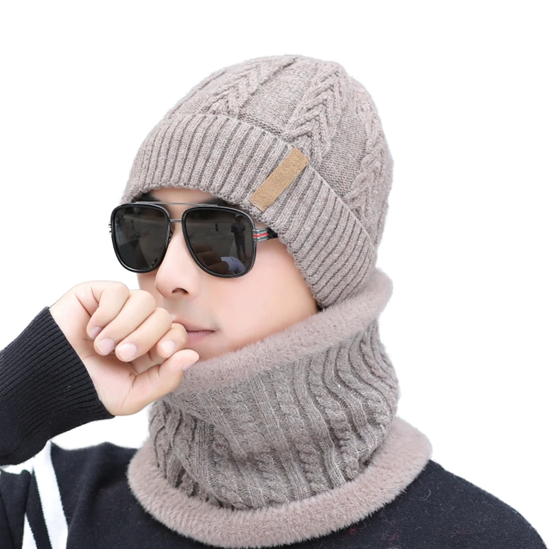 SUOGRY зимние Шапки для Для мужчин шапки бини плетения теплая вязаная шапка осенние