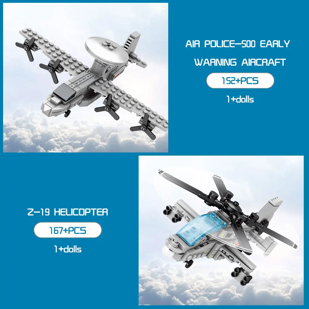 

SEMBO Block Military Armed Helicopters Bricks 8 in 1 J15 Fighter Aircraft Model Building Blocks Toys Children Christmas Gifts