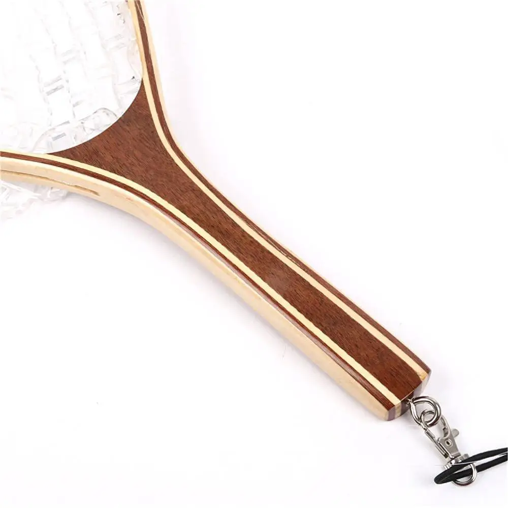 Деревянная рыболовная сеть для ловли нахлыстом мягкая резиновая сетка