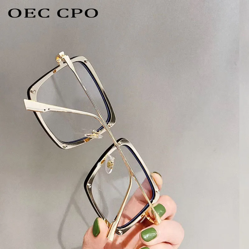 OEC CPO Модные женские квадратные оправы для очков трендовые прозрачные мужские