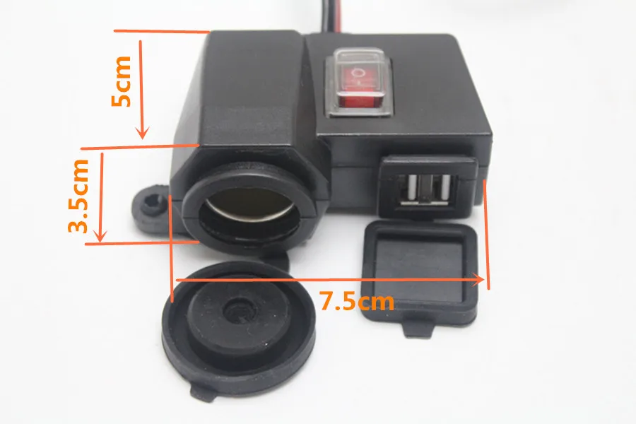 Водонепроницаемый мотоцикл USB сотовый телефон GPS прикуриватель зарядное