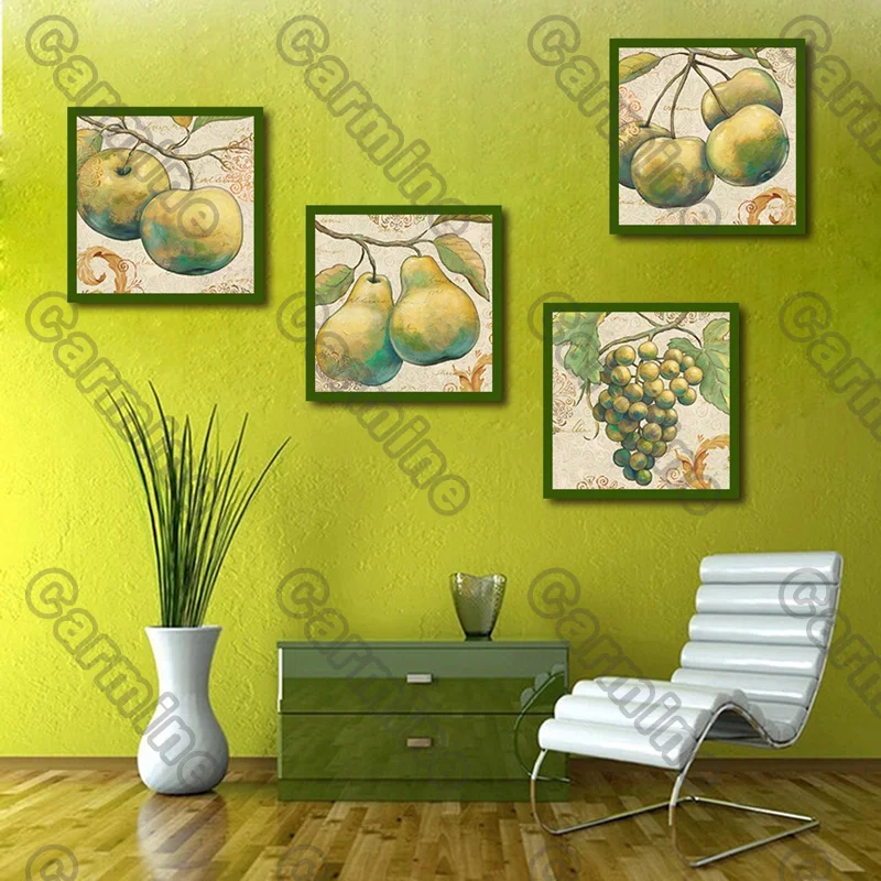 

Posters White Flowers Leaves Fruit Plant Canvas Painting and Prints Wall Art Decoration for Living Room and Bedroom Frameless