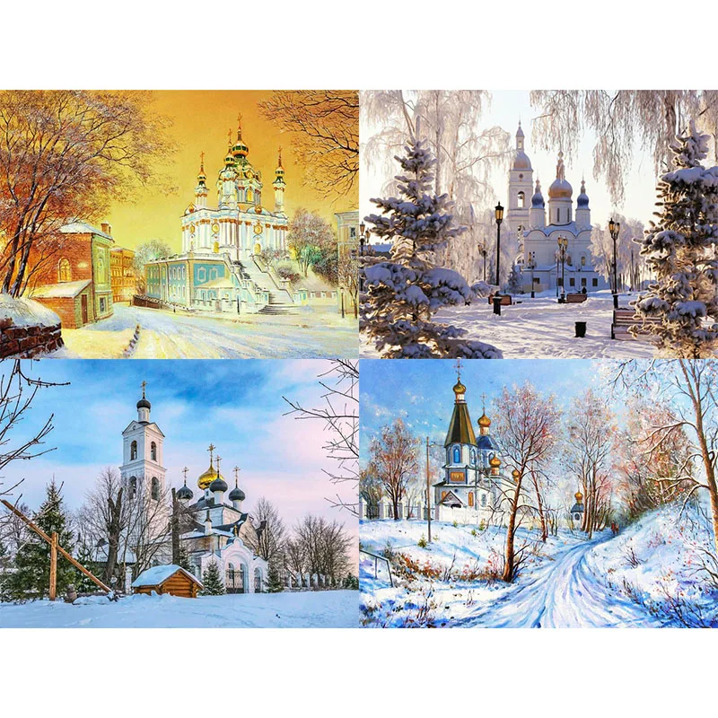 Алмазная вышивка пейзаж брильянтовая картина Стразы мозаика продажи полный