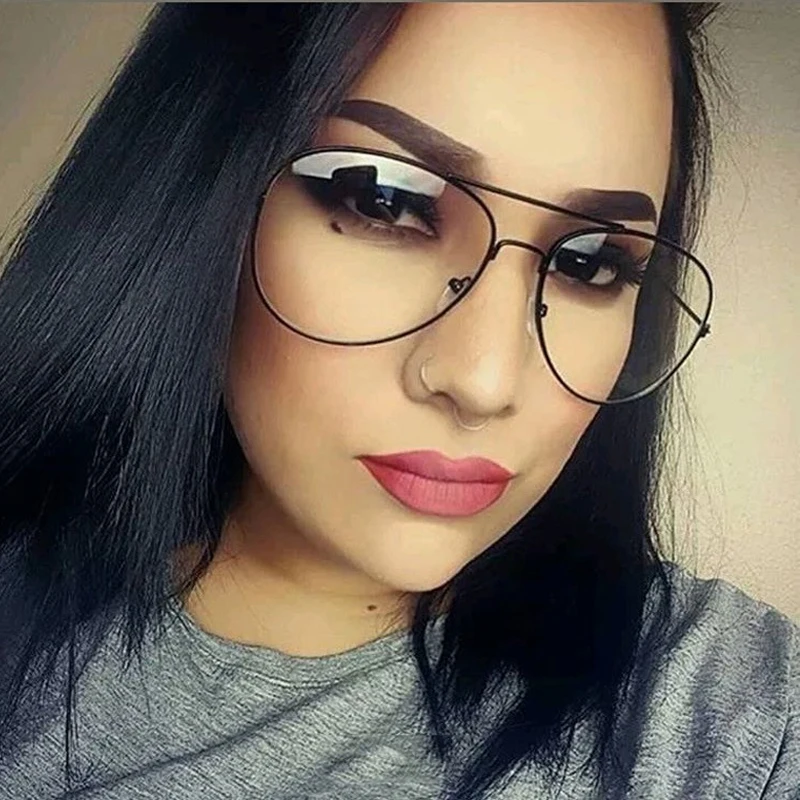 Винтажные большие очки оправа для женщин авиационная большая очков при