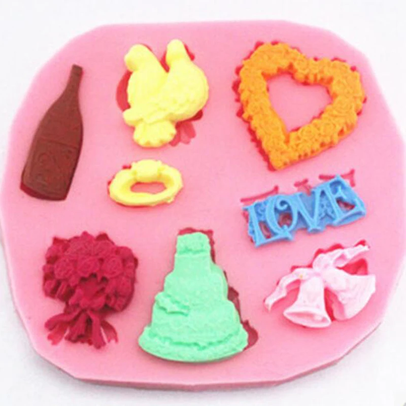 Свадебный пирог цвета шампанского кольца в виде голубя искусственная