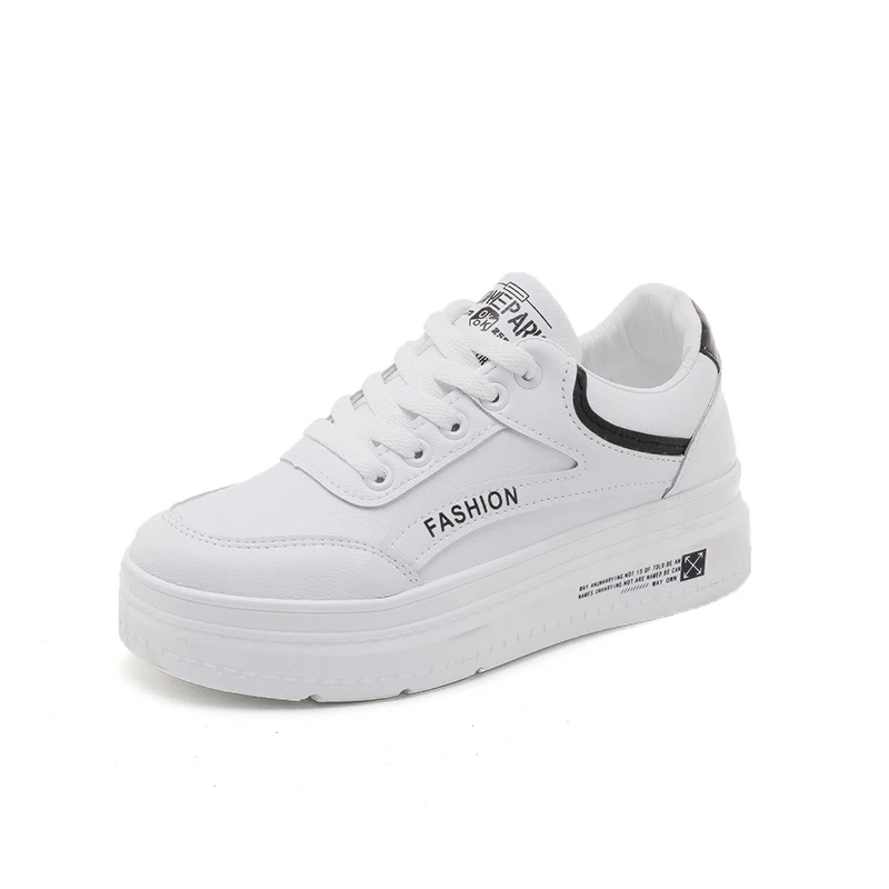 

2021 spring new breathable small white shoes women's basic student board shoes thick soled women's shoes with leisure style