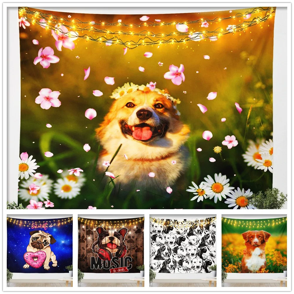 

Фон для фотосъемки с изображением милой собаки