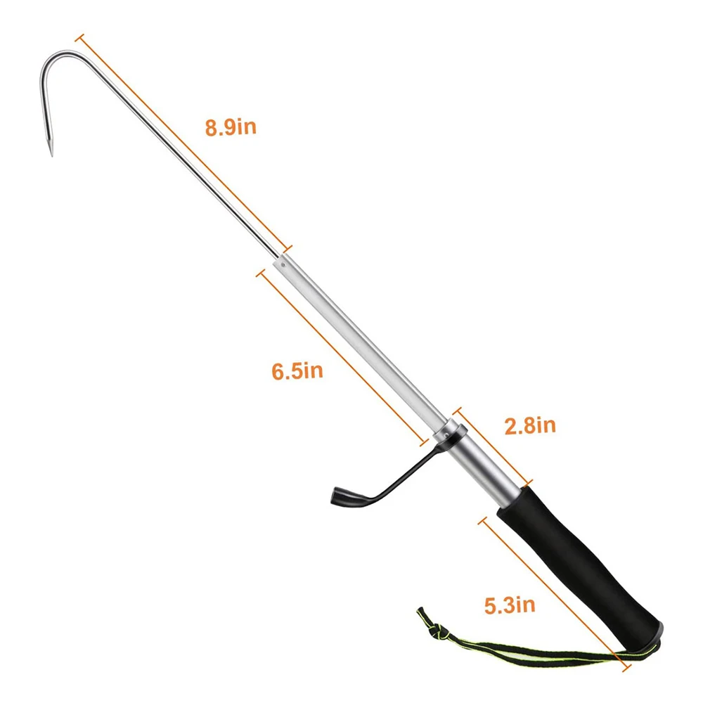 

Fishing Hooks, 60-12cm Telescopic Fishing Gaff Telescopic Sea Fishing Spear Hook Tackle For All Kinds Of Heavyweight Fish Active