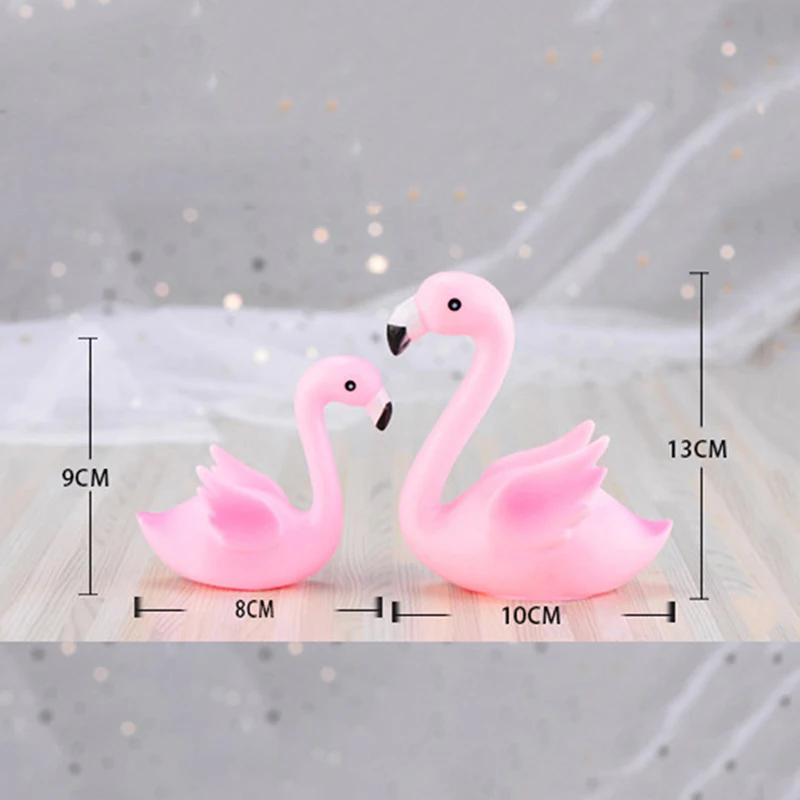 3D Sitting Position Pink Flamingo Cake Topper For Wedding Birthday Party Baby Shower Cake Baking DIY Decoration Supplies