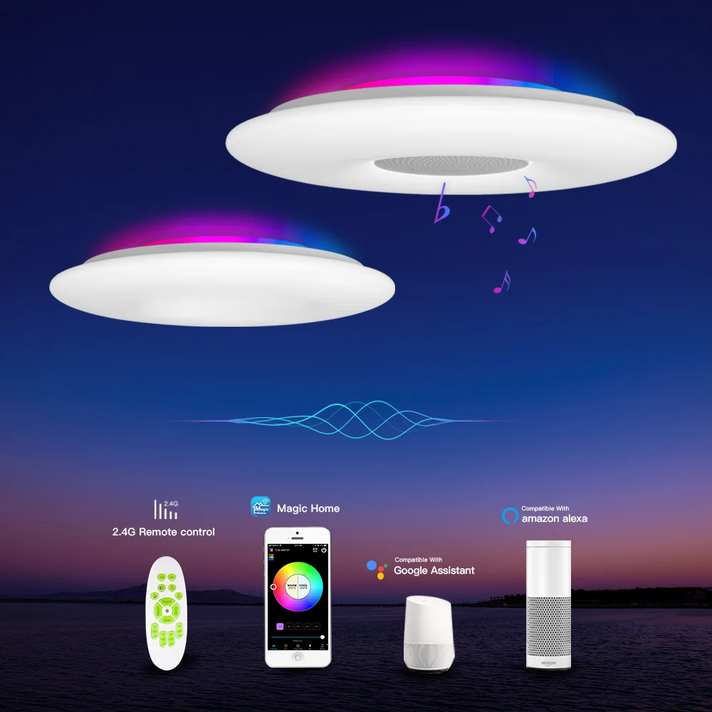 Умные потолочные светильники Wi Fi голосовое управление через приложение RGB
