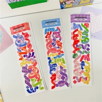 korea plaid ribbon waterproof sticker ribbon plaid cute handbook decoration card sticker