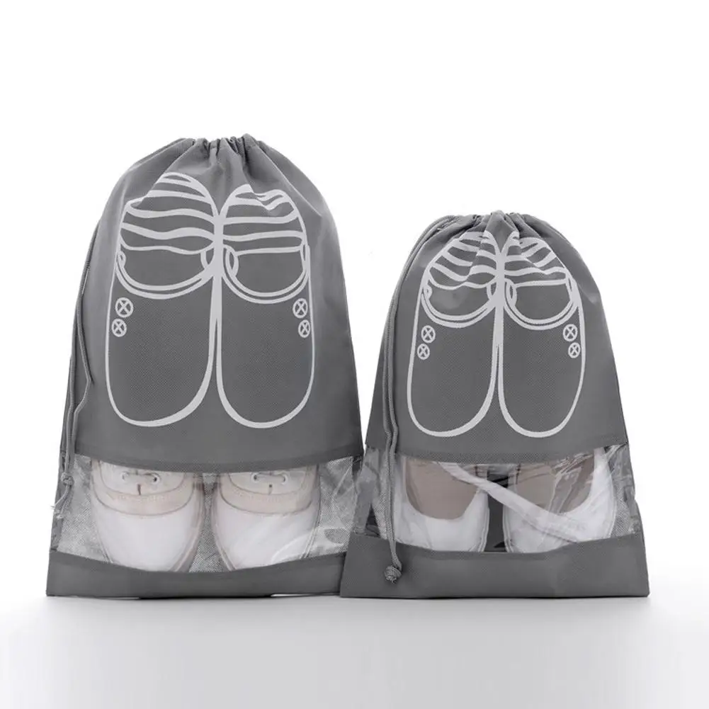 Сумка для хранения обуви Пыленепроницаемая двойная сумка на шнурке