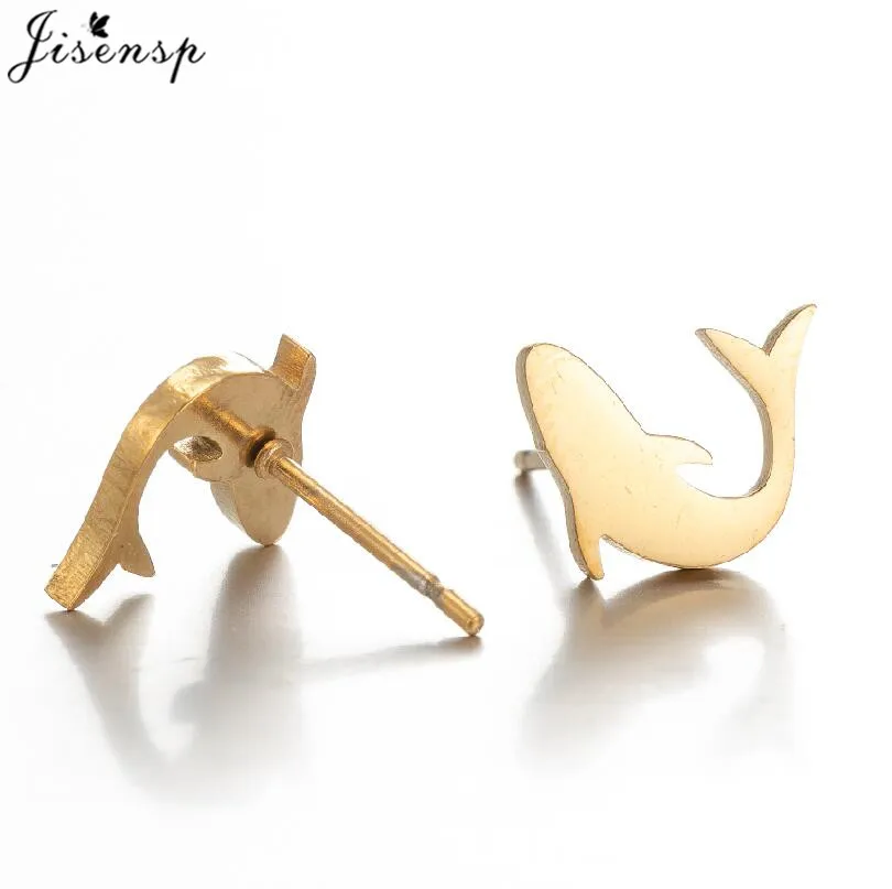 

Cute Stainless Steel Shark Stud Earrings Women Jewelry Lovely Animal Earring Dolphin Seahorse Fish Ear Jewelry Friendship Gift