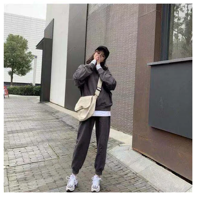 Женский костюм для отдыха свитер и штаны в западном стиле модный двойка