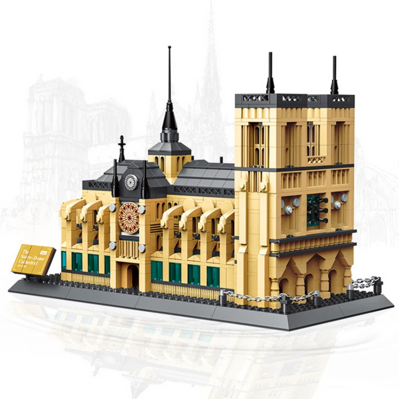 

wange 1380 Pcs Architecture Series Notre-Dame De Building Blocks Sets Bricks Classic City Skyline Model Kids Toys