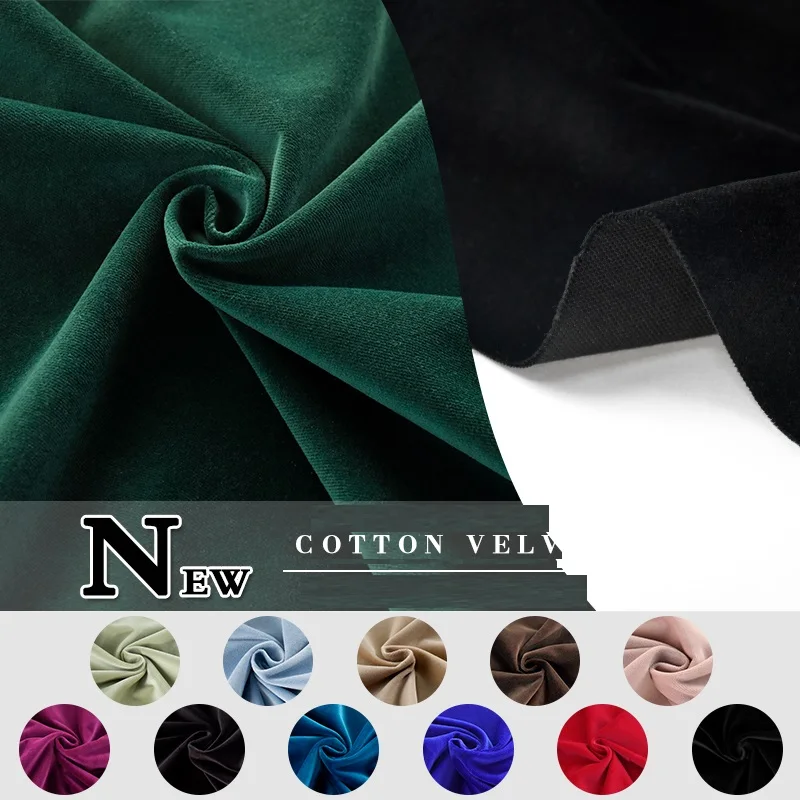 

50cm/Pcs 145cm Texture Pure Cotton Velveteen Fabric Comfortable Manual DIY Cloth Soft Breathable 2020NEW Multi-Function Quality
