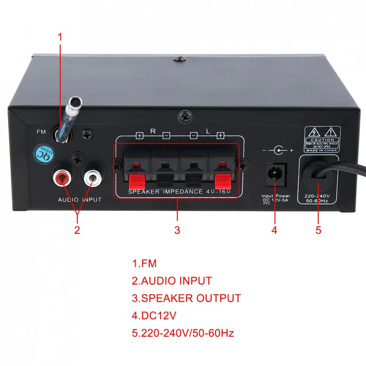 Цифровой автомобильный усилитель мощности Bluetooth FM-радио стерео аудио плеер